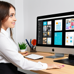 **Image Prompt:** A young professional confidently presenting a personal project portfolio showcasing website designs. The setting is a modern, bright office space. Include visual elements representing creativity, such as design software icons and a mood board. The overall tone is positive and inspiring, conveying the message of skill demonstration and career advancement.